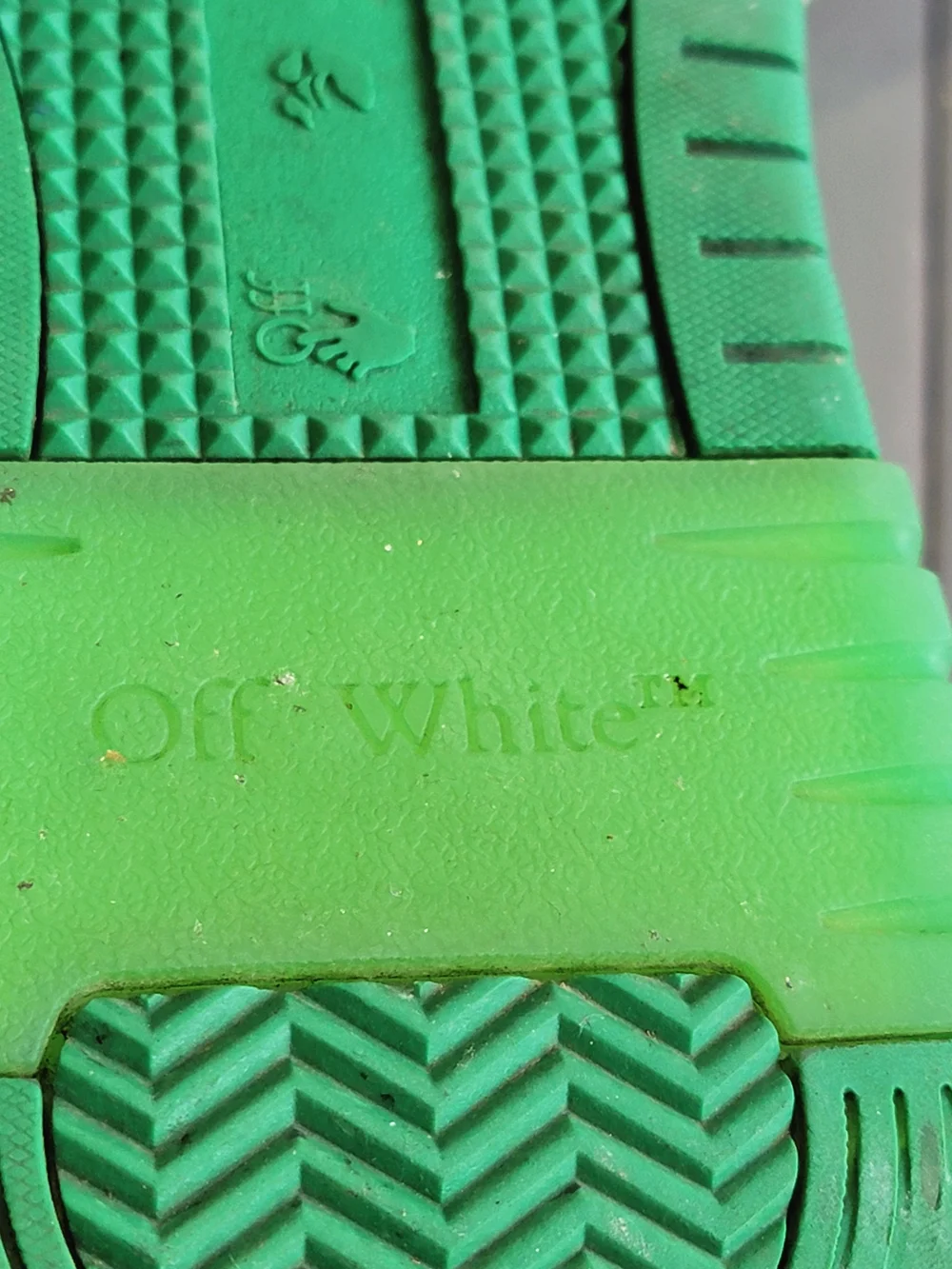 Off-White Out Of Office OOO Sneakers White Green Low Top Size 43 / US 10 Men